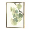 Designart Metal Wall Art Gold Wood Framed 32-in H X 16-in W Floral Canvas Wall Panel