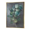 Designart 40-in x 30-in Fresh leaves I with Gold Wood Framed Wall Panel