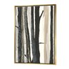Designart 46-in x 36-in Forest Silhouette II with Gold Wood Framed Wall Panel