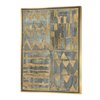 Designart 46-in x 36-in Gold Geometric Tapestry III with Gold Wood Framed Wall Panel