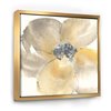 Designart 30-in x 30-in Glam Flower Tones II with Gold Wood Framed Wall Panel