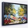 Designart Metal Wall Art Black Wood Framed 18-in H X 34-in W Landscapes Canvas Wall Panel