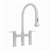 Whitehaus Collection Waterhaus 1-handle Deck Mount Pull-down Handle/lever Polished Stainless Steel Residential Kitchen Faucet
