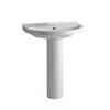 Whitehaus Collection Isabella 35-in H Vitreous China Pedestal Sink Combo in White