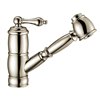 Whitehaus Collection Vintage III+ Polished Nickel 1-handle Deck Mount Pull-out Handle/lever Residential Kitchen Faucet