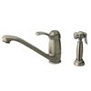 Whitehaus Collection Metrohaus Brushed Nickel 1-handle Deck Mount Low-Arc Handle/Lever Residential Kitchen Faucet