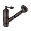 Whitehaus Collection Vintage III+ Oil Rubbed Bronze 1-handle Deck Mount Pull-out Handle/lever Residential Kitchen Faucet