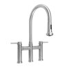 Whitehaus Collection Waterhaus Steel 1-handle Deck Mount Pull-down Handle/lever Brushed Stainless Residential Kitchen Faucet