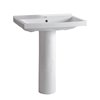 Whitehaus Collection Isabella 34.5-in H Vitreous China Pedestal Sink Combo - White