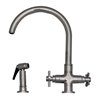 Whitehaus Collection Luxe + 2-handle Deck Mount High-arc Handle/lever Polished Chrome Residential Kitchen Faucet