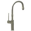 Whitehaus Collection Metrohaus Brushed Nickel 1-handle Deck Mount High-arc Handle/lever Commercial/residential Kitchen Faucet