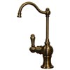 Whitehaus Collection Point Of Use 1-handle Deck Mount Low-Arc Handle/Lever Antique Brass Residential Kitchen Faucet