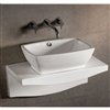 Whitehaus Collection Isabella White Vitreous China Wall-mount Rectangular Bathroom Sink Overflow Drain ( 30.25-in x 15.38-in )