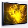 Designart 14-in x 22-in Dark Yellow Nebula Star with Black Wood Framed Canvas Wall Panel