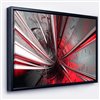 Designart 30-in x 40-in Fractal 3D Deep into Middle with Black Wood Framed Canvas Wall Panel