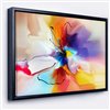 Designart 12-in x 20-in Creative Flower in Multiple Colours with Black Wood Framed Canvas Art Print