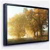 Designart 18-in x 34-in Rural Road Under Green Trees with Black Wood Framed Canvas Print