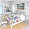 Designart 3-Piece White Queen Nautical & Coastal Bedding Set