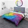 Designart 3-Piece Rainbow Modern & Contemporary Twin Duvet Cover Set