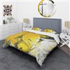 Designart 3-Piece Yellow & Gold Twin Bedding Set - Modern & Contemporary