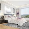 Designart 3-Piece Purple Queen Modern & Contemporary Bedding Set
