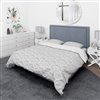 Designart 3-Piece White King Bed Duvet Cover Set