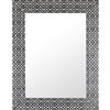 Mirrorize Canada 27.5-in x 35.5-in Rectangle Black and White Framed Wall Mirror