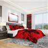 Designart 3-Piece Red Modern & Contemporary Twin Bedding Set