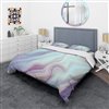 Designart 3-Piece Blue Twin Modern & Contemporary Bedding Set
