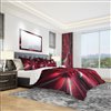 Designart 3-Piece Red Modern and Contemporary King Duvet Cover