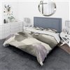 Designart 3-Piece Grey Geometric Bedding Queen Duvet Cover