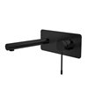 Agua Canada Rio Matte Black 1-handle Wall-mount Bathroom Sink Faucet Deck Plate Included