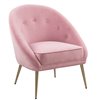 Homycasa Contento Modern Pink Velvet Accent Chair