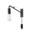 Globe Electric Holden 2-in W 1-Light Matte Black Modern/Contemporary Wall Sconce