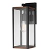 Globe Electric Bowery 16-in H Matte Black Hardwired Medium Base (E-26) Outdoor Wall Light