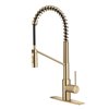 Kraus Oletto Pull-Down Kitchen Faucet in Spot Free Antique Champagne Bronze