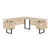 Monarch Specialties 47.25-in Natural Modern/Contemporary L-Shaped Desk