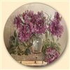 Designart 36-in x 36-in Round Bouquet of Pink Peonies' Ultra Glossy Floral Metal Circle Wall Art