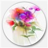 Designart 11-in x 11-in Round Bunch of Colorful Orchid Flowers' Flower Metal Circle Wall Art