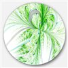 Designart 36-in x 36-in Round Green Grungy Floral Fractal Shapes' Floral Metal Circle Wall Art
