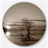 Designart 36-in x 36-in Round Flying Birds and Lonely Tree' Extra Large Wall Art Landscape