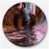 Designart 36-in x 36-in Cave in Zion National Park Utah Oversized Metal Circle Wall Art
