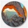 Designart 36-in x 36-in Mesa Arch Canyon lands Utah Park Landscape Metal Circle Wall Art