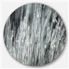 Designart 36-in x 36-in Raindrops on Grass Black White Oversized Metal Circle Wall Art