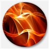 Designart 36-in x 36-in Orange 3D Abstract Fractal Waves Contemporary Abstract Wall Art