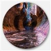 Designart 23-in x 23-in Cave in Zion National Park Utah Oversized Metal Circle Wall Art