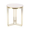 Grayson Lane Gold Iron with Granite/Marble Round End Table