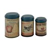 Grayson Lane Set of 3 Farmhouse Turquoise Decorative Jars