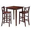 Winsome Wood 3-Piece Kingsgate Pub High Dining Table Set