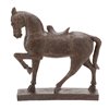Grayson Lane Horse Traditional Sculpture - Brown Poly Stone  - 15-in X 14-in